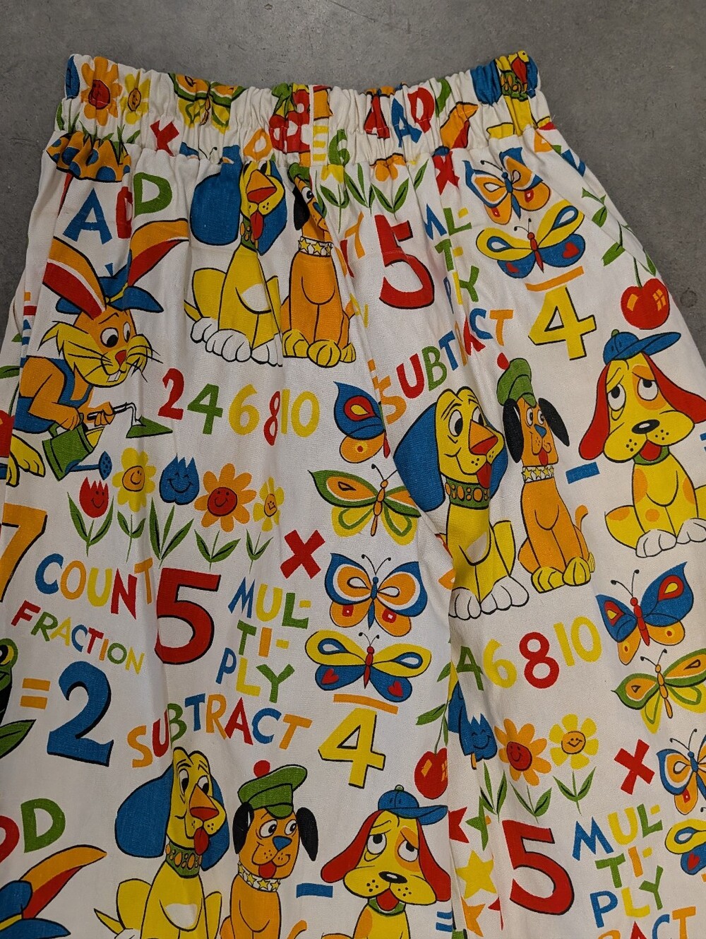 WIDE LEG PANTS made from VINTAGE CURTAINS S - Picture 10 of 11